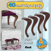 Lukens Plastik Sehpa Ayağı 4 Adet Ahşap Desenli Renk 40 cm Mobilya Zigon Orta Sehpası Ayak thumbnail 1