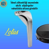 Mobilya Yükseltici Kanepe Sehpa TV Ünitesi Koltuk Ayağı 23 cm Parlak Krom Baza Ayak thumbnail 4