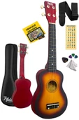 Midex UKX-233SB Sunburs Concert Ukulele (Askı Çanta Metod Pena) - 1