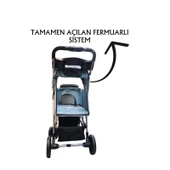 Tommy Evcil Hayvan Arabası 78x46x99,54cm Turkuaz Max 15 Kg - 3
