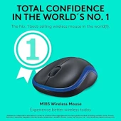 Logitech M185 Kablosuz Mouse Mavi - 3