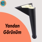 Mobilya Yükseltici Kanepe Sehpa TV Ünitesi Koltuk Ayağı Ayakları 14 cm Plastik Siyah Renk Baza Ayak thumbnail 3