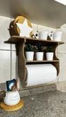 ElisGiftstore Mutfak Banyo Kağıt havluluk, Havlu Askısı, Telefon Rafı, Fincanlık, Kahve Köşesi, Baharatlık, Aksesuar Rafı, Yapışkanlı EH028 - 1