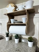 ElisGiftstore Mutfak Banyo Kağıt havluluk, Havlu Askısı, Telefon Rafı, Fincanlık, Kahve Köşesi, Baharatlık, Aksesuar Rafı, Yapışkanlı EH028 - 2