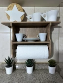 ElisGiftstore Mutfak Banyo Kağıt havluluk, Havlu Askısı, Telefon Rafı, Fincanlık, Kahve Köşesi, Baharatlık, Aksesuar Rafı, Yapışkanlı EH028 - 3