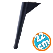 Mobilya Yükseltici Kanepe Sehpa TV Ünitesi Koltuk Ayağı 22 cm Siyah Baza Ayak thumbnail 1