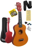 Midex UKX-901YL Turuncu Soprano Ukulele (Askı Çanta Metod Pena) - 1
