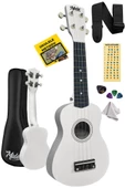 Midex UKX-901WH Beyaz Soprano Ukulele (Askı Çanta Metod Pena) - 1