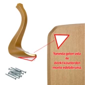 Altın Yaldız Renk 40 cm Plastik Sehpa Ayağı Lukens Mobilya Zigon Çay Orta Sehpası Ayak 4 Adet - 4