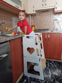 ElisGiftstore 3'ü Bir Arada, Mama Sandalyesi, Aktivasyon Ve Çalışma Masası, Öğrenme Kulesi Eh013 - 5