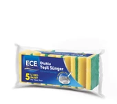 ECE Oluklu Bulaşık Süngeri 5 li - 1