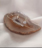 Kıkırdak Küpe Kararmaz Çelik 316L Lüks Taşlı Kadın Küpe - 1