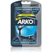 Arko Men Pro 3 Traş Bıçağı 3 Bıçak 5 li Kartela - 2