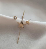 Kıkırdak Küpe Kararmaz Çelik 316L Lüks Yıldız Taşlı Kadın Küpe - 2