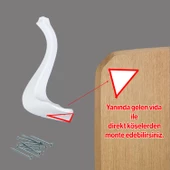 Plastik Beyaz Renk Mobilya Zigon Çay Orta Sehpa Ayağı 40 cm Sehpası Ayak Lukens 1 Adet - 4