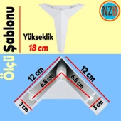 Mobilya Yükseltici Kanepe Sehpa TV Ünitesi Koltuk Ayağı 18 cm Beyaz Baza Ayak thumbnail 2