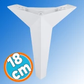 Mobilya Yükseltici Kanepe Sehpa TV Ünitesi Koltuk Ayağı 18 cm Beyaz Baza Ayak thumbnail 1