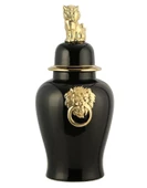 Crearthome Seramik Dekoratif Aslanlı Küp Büyük Boy Siyah 27,5*27,5*60 cm AK.WLT0602 - 1