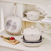 Emsan White Stone 7 Parça Tencere Seti thumbnail 1