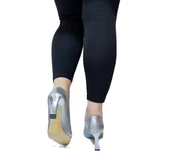 Fiyra 7051 nml Gümüş Taşlı Kadeh 7cm Topuklu Bayan Stiletto Ayakkabı - 4