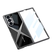 Galaxy Z Fold 6 Kılıf Ultra İnce Kamera Korumalı PC + Karbon Arka Yüzey  X-Pro Kapak - 5