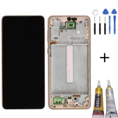 TE Samsung A33 5G A336F Uyumlu A Kalite Çıtalı Lcd Ekran Gold - 1