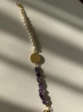 Ametist  - İnci Bileklik thumbnail 1