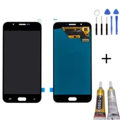 TE Samsung A8 2016 A810F Uyumlu OLED Lcd Ekran Siyah - 1