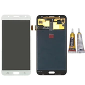 TE Samsung J7 J700 Uyumlu Lcd Ekran Servis Beyaz + B7000 - 1