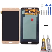 TE Samsung J7 2016 J710 Uyumlu Lcd Ekran Gold + Montaj Kiti - 1