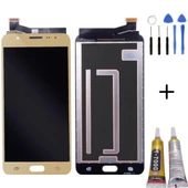 TE Samsung J7 Prime G610F Uyumlu Lcd Ekran Gold + Montaj Kiti - 1