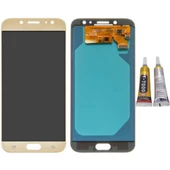 TE Samsung J7 Pro J730 Uyumlu Lcd Ekran Dokunmatik Gold + B7000 - 1