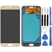 TE Samsung J7 Pro J730 Uyumlu Lcd Ekran Servis Gold + B7000 - 1