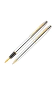 Steel Pen Takım Kalem Dolma+Tükenmez Venüs Serisi Desenli Gold 177DT - 1