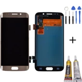 TE Samsung S6 Edge G925 Uyumlu OLEDLcd Ekran Gold + Montaj Kiti - 1