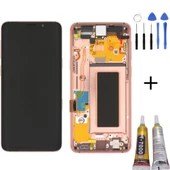TE Samsung S9 G960F Uyumlu Çıtalı Lcd Ekran Gold + Montaj Kiti - 1