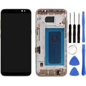 TE Samsung S8 Plus G955F Uyumlu Çıtalı Lcd Ekran Gold + Tamir Seti - 1