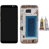 TE Samsung S8 Plus G955F Uyumlu Çıtalı A Kalite Lcd Ekran Gold - 1