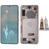 TE Samsung S21 Plus 5G G996 Uyumlu Çıtalı Lcd Ekran Servis Gold - 1