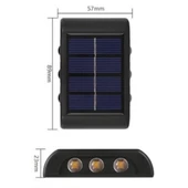 6 Ledli Solar Güneş Enerjili Aplik Led, Dekoratif Duvar Monteli Gün Işığı Led - 5