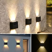 6 Ledli Solar Güneş Enerjili Aplik Led, Dekoratif Duvar Monteli Gün Işığı Led - 2