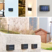 6 Ledli Solar Güneş Enerjili Aplik Led, Dekoratif Duvar Monteli Gün Işığı Led - 3