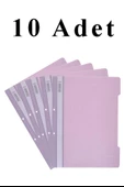 10 Adet A4 Lila Telli Dosya 1 Paket Ekonomik Kaliteli Telli Dosya Ofis Büro Okul - 1