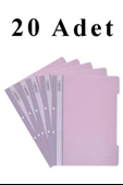 20 Adet A4 Lila Telli Dosya 1 Paket Ekonomik Kaliteli Telli Dosya Ofis Büro Okul - 1