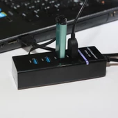Ancheyn 4 Port USB 3.0 HUB Çoğaltıcı Çoklayıcı Adaptör Switch Çoklu Cihaz 4360 thumbnail 4