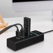 Ancheyn 4 Port USB 3.0 HUB Çoğaltıcı Çoklayıcı Adaptör Switch Çoklu Cihaz 4360 thumbnail 5