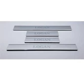 Kapı Eşiği Krom 4 Parça Logan MCV SW 2006-2013 Arası Modeller İçin - 1