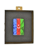Azerbaycan Bayrak Baskılı Benzinli Çakmak - 6