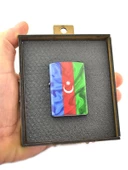 Azerbaycan Bayrak Baskılı Benzinli Çakmak - 5