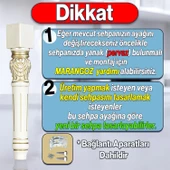 Star Plastik Sehpa Ayağı 44 cm Krem Altın Renk Orta Ayak Zigon Sehpa Mobilya Masa Ayakları Gold - 2